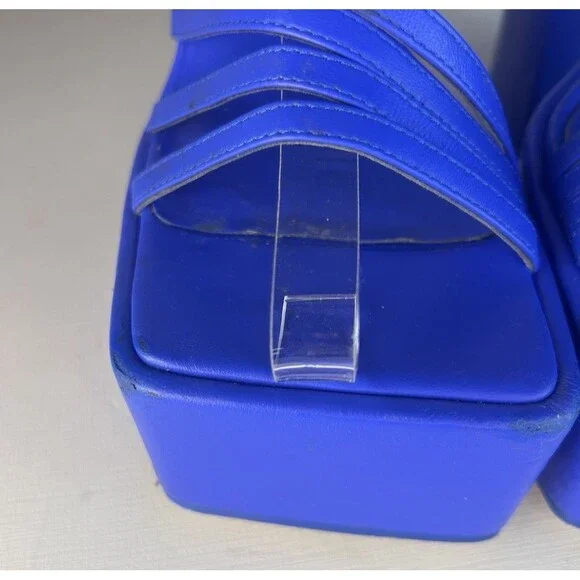 Naked Wolfe Platform Sandals jada Royal Blue Size EU 39 US 9 - Picture 4 of 13